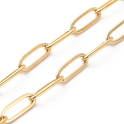 304 Stainless Steel Paperclip Chains Necklace NJEW-JN03593-01-1