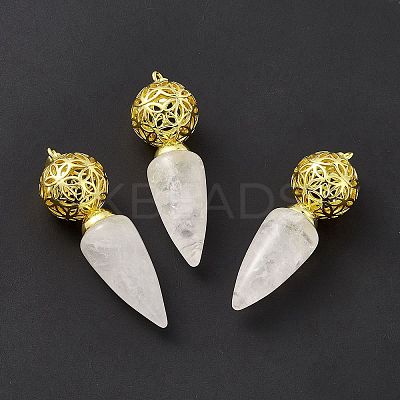 Natural Quartz Crystal Big Pendants G-H281-07G-10-1