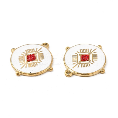 PVD Vacuum Plating 201 Stainless Steel Enamel Pendants STAS-J401-VC981-1