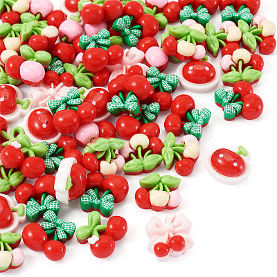 50Pcs Opaque Resin Cabochons CRES-TA0004-98-1