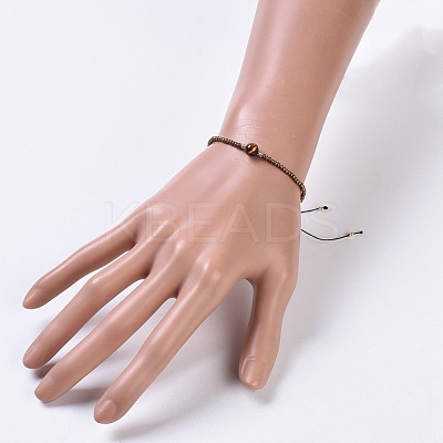 Nylon Thread Braided Beads Bracelets BJEW-JB04346-02-1
