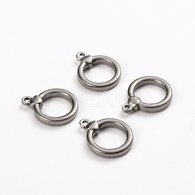 Tarnish Resistant 304 Stainless Steel Toggle Clasps Parts STAS-D142-04B-P-1