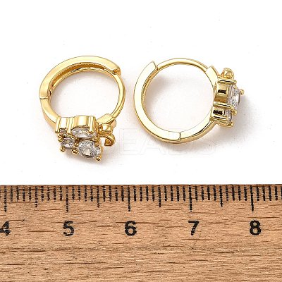 Butterfly Brass Hoop Earrings EJEW-S256-04B-G-1