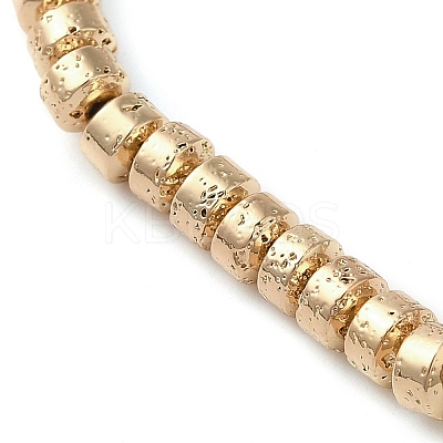 Electroplated Natural Lava Rock Beads Strands G-L606-C02-01C-1