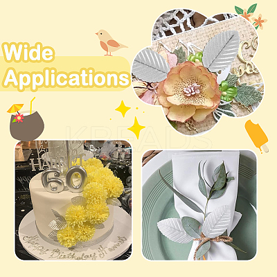 Handmade Silk Cloth Artificial Leaf AJEW-WH20070-073D-1