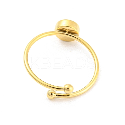 304 Stainless Steel Heart Open Cuff Ring LS-RJEW-C062-02G-1