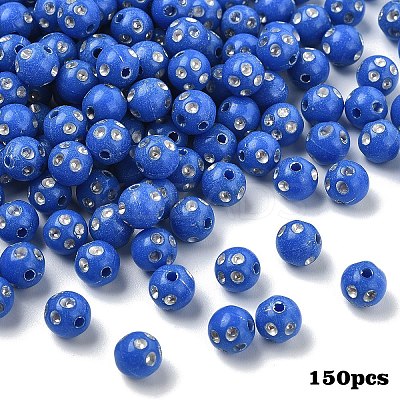 150Pcs Opaque Acrylic Beads MACR-YW0004-21D-1