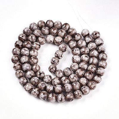 Baking Paint Glass Beads Strands DGLA-N003-10mm-A05-1