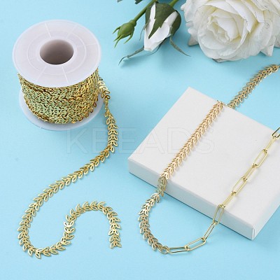 Brass Handmade Cobs Chains CHC-G006-14G-1