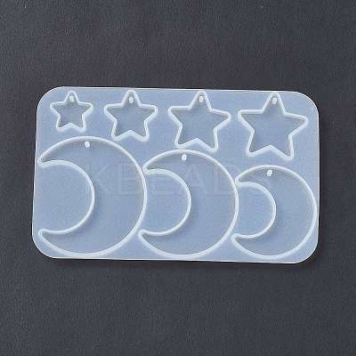 Astronomy Theme Moon Silicone Pendant Molds DIY-E065-07B-1