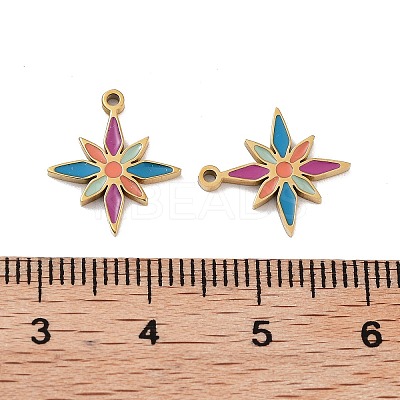 Ion Plating(IP) 316 Stainless Steel Enamel Charms STAS-U014-69G-1