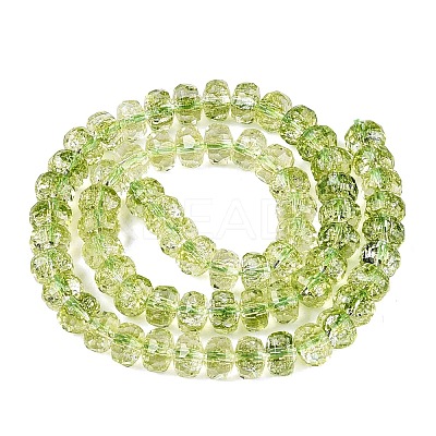 Crackle Transparent Glass Beads Strands GLAA-N068-03A-06-1