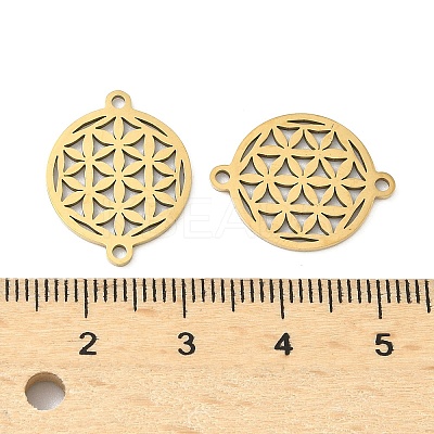 201 Stainless Steel Laser Cut Connector Charms STAS-P428-08G-1