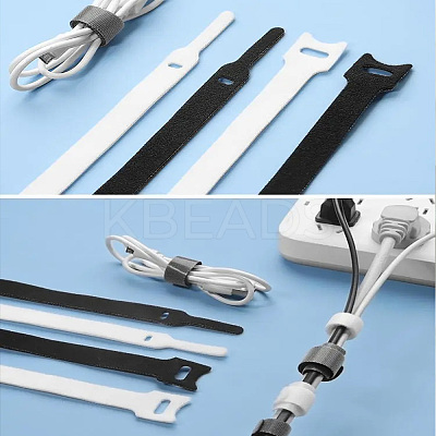 30Pcs 3 Colors Reusable Nylon with Polyester Cable Ties FIND-LP0006-55-1