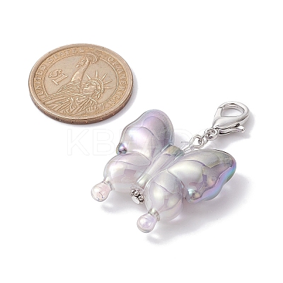 Acrylic Butterfly Pendant Decorations HJEW-JM01594-01-1