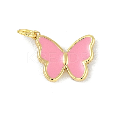 Brass Enamel Pendants KK-B114-16G-04-1