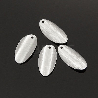 Brass Blank Tag Flat Oval Slice Pendants X-KK-O033-S01-1