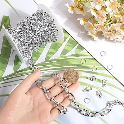 DIY Oxidation Aluminum Cable Chains Necklaces/Bracelets Making Kits DIY-SP0001-87B-S-1