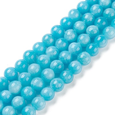 Natural Mashan Jade Round Beads Strands G-D263-10mm-XS20-1