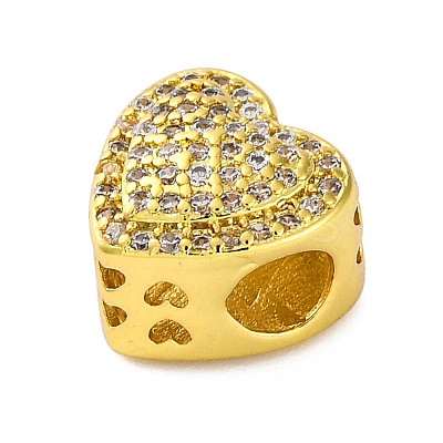 Heart European Beads KK-Z081-01C-1