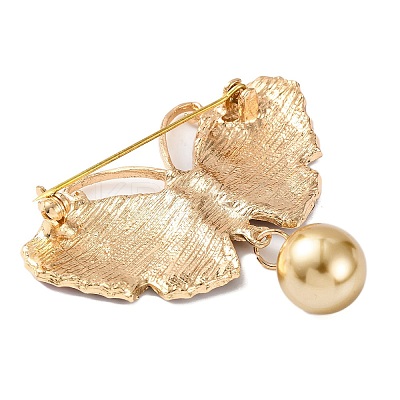 KC Gold Plated Alloy Brooches JEWB-L017-04KCG-01-1