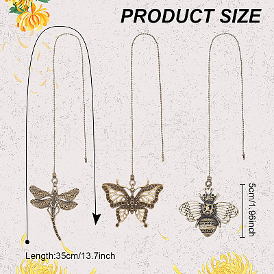 Insect Theme Tibetan Style Alloy Ceiling Fan Pull Chain Extenders PALLOY-AB00218-1