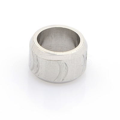 Tarnish Resistant 304 Stainless Steel Mixed Style Column Large Hole Beads STAS-J012-M-1