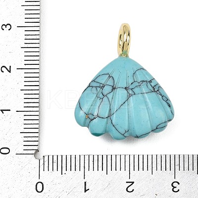 Dyed Synthetic Turquoise Carved Pendants G-G330-02G-03-1