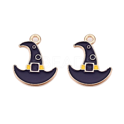 Halloween Theme Alloy Enamel Pendants ENAM-T020-07L-1