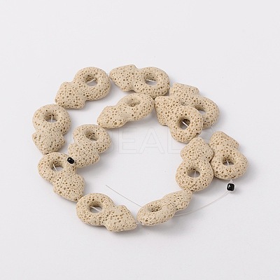 Synthetic Lava Rock Bead Strands G-N0093-17-1