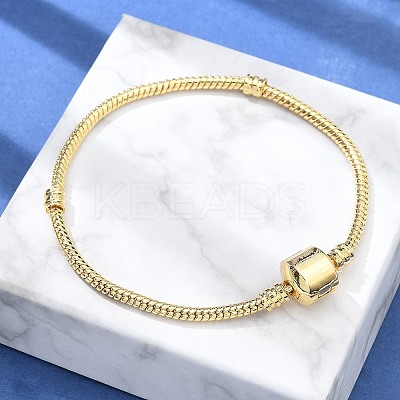 Brass Snake Chain Link Bracelets for Men Women BJEW-G736-06G-1