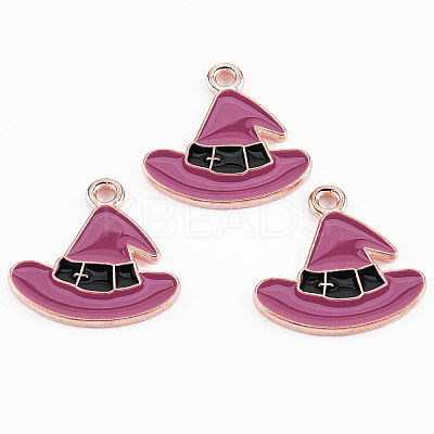 Light Gold Tone Alloy Enamel Pendants LS-ENAM-T018-19A-1