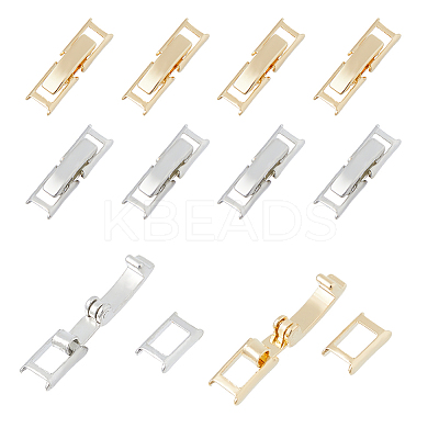 20Pcs 2 Colors Eco-Friendly Brass Watch Band Clasps KK-FH0007-67-1