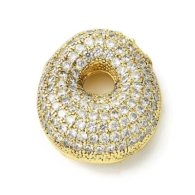 Rack Plating Brass Cubic Zirconia Pendants KK-S378-02G-O-1
