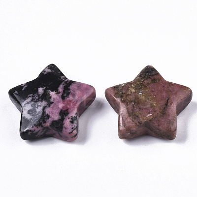 Natural Rhodonite Star Shaped Worry Stones G-T132-002A-10-1