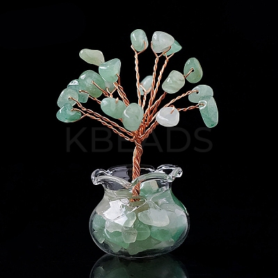 Natural Green Aventurine Chips Tree Decorations PW-WG17210-03-1