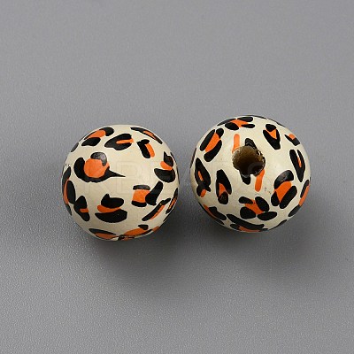 Printed Wood Beads WOOD-SZC0001-07D-1
