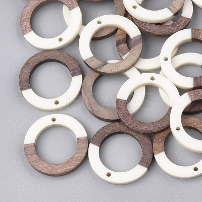 Resin & Walnut Wood Pendants RESI-S358-04A-1