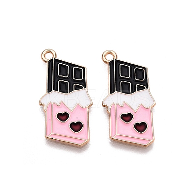 Valentine's Day Theme Alloy Enamel Pendants ENAM-T020-50B-02-1