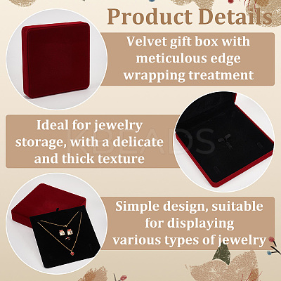Square Velvet Jewelry Gift Boxes CON-WH0089-113A-1