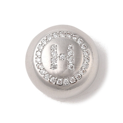 Rack Plating Brass & Cubic Zirconia Pendants KK-Z047-07P-H-RS-1
