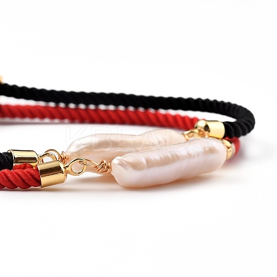 Adjustable Nylon Twisted Cord Slider Bracelets Sets BJEW-JB05322-1