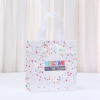 Printed Non-Woven Reusable Folding Wine Bottle Gift Bags with Handle LS-ABAG-C012-04A-1