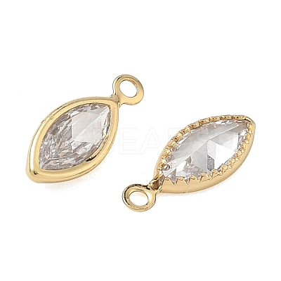 Brass Pave Cubic Zirconia Charms CU-CBABEB3-06G-03-1