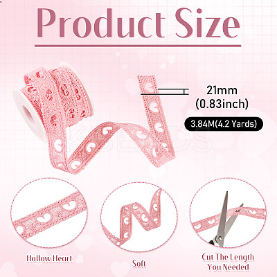 4.2 Yards Heart Milk Fiber Lace Trim OCOR-TA0003-51B-1