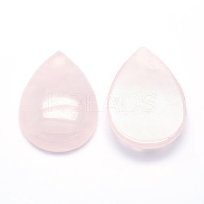 Natural Rose Quartz Cabochons G-P393-G05-1