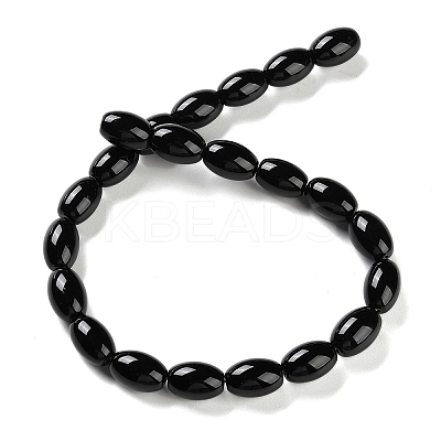 Natural Black Onyx Agate Beads Strands G-NH0019-C05-13-1