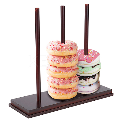 Wooden Donut Holder AJEW-WH0472-12-1