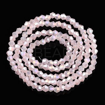 Imitation Jade Electroplate Glass Beads Strands EGLA-A039-J2mm-B07-1