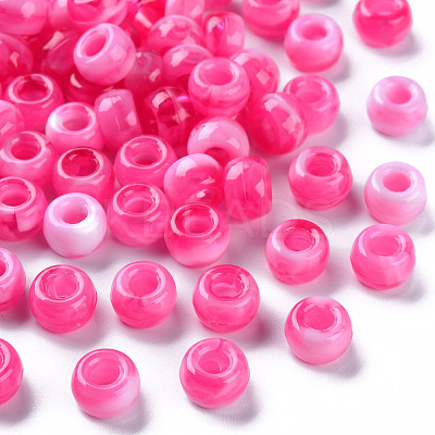 Acrylic European Beads MACR-S375-002B-07-1